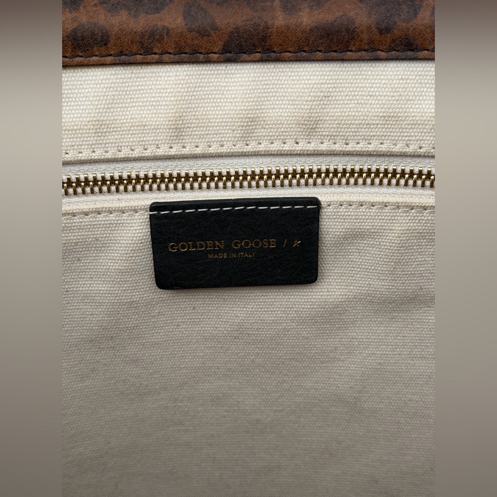 Golden Goose Leopard Leather Tote with Cuyana Leather Insert, dust bags, & tag - Picture 7 of 16